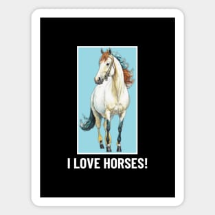 Horse Lover Art Magnet